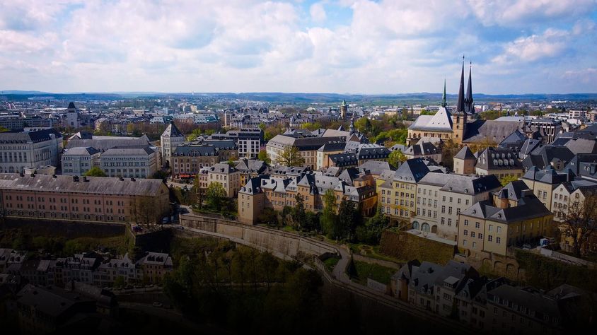 Luxembourg City Aerial View – A Stunning Blend of History and Modernity